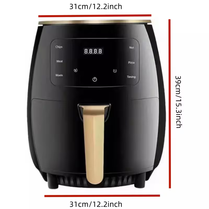 6Liters Air Fryer Large Capacity Touch Chips Machine Fried Chicken Deep Frying Pan Household