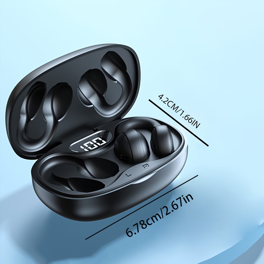 Wireless Music Headset, Touch Earphones Clip-Ear Sports Headphones, for Xiaomi Earphone for iPhone Smart Earbud, for Valentine's Day Gift