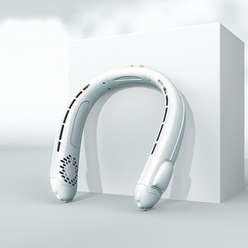 New neck fan, Bluetooth headphones, bladeless neck fan, USB rechargeable, 2-in-1 headphone and fan