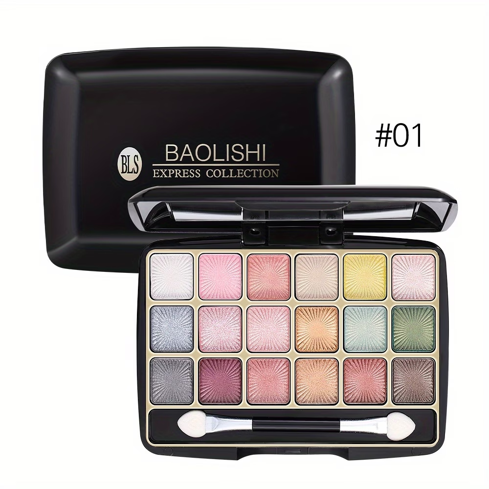 18 Shades Long Lasting Matte Eyeshadow Palette - Plant Squalane, Pearly Finish, Earth Tones, Natural Colors, Gift for Women