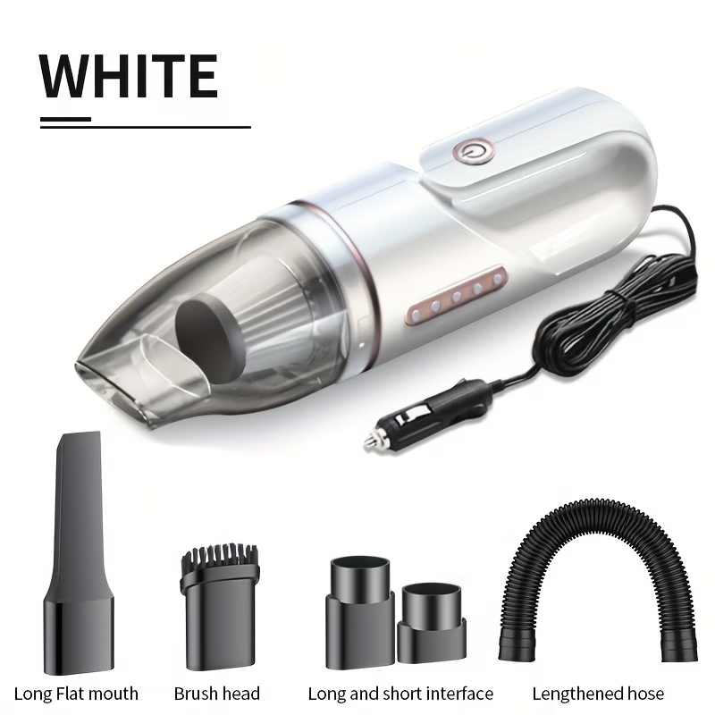 High-power Mini Handheld Car Vacuum Cleaner| Easy To Clean Pet And Car Dust, Low Noise, Multiple Accessories, Super Suction And Portable Cleaning Vacuum Cleaner, No Need For Batteries To Clean, Without Battery