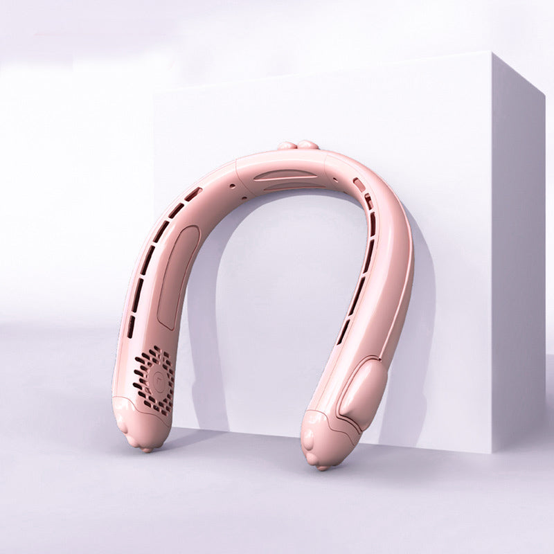 New neck fan, Bluetooth headphones, bladeless neck fan, USB rechargeable, 2-in-1 headphone and fan