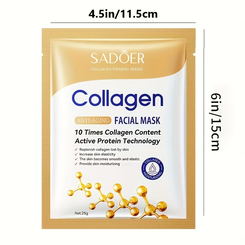 Collagen Facial Mask Moisturizing, Skincare, Make Skin Younger-looking, Firming, Brightening, Hydrating, Four Seasons Hydrating Mask, Skin Care, Cosmetics