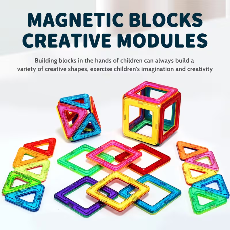 Magnetic Building Blocks Set for Kids - 30/65pcs, Stem Educational Construction Toy, Abs Material, Large Size, Creative Learning Gift for Children Random Color/Style