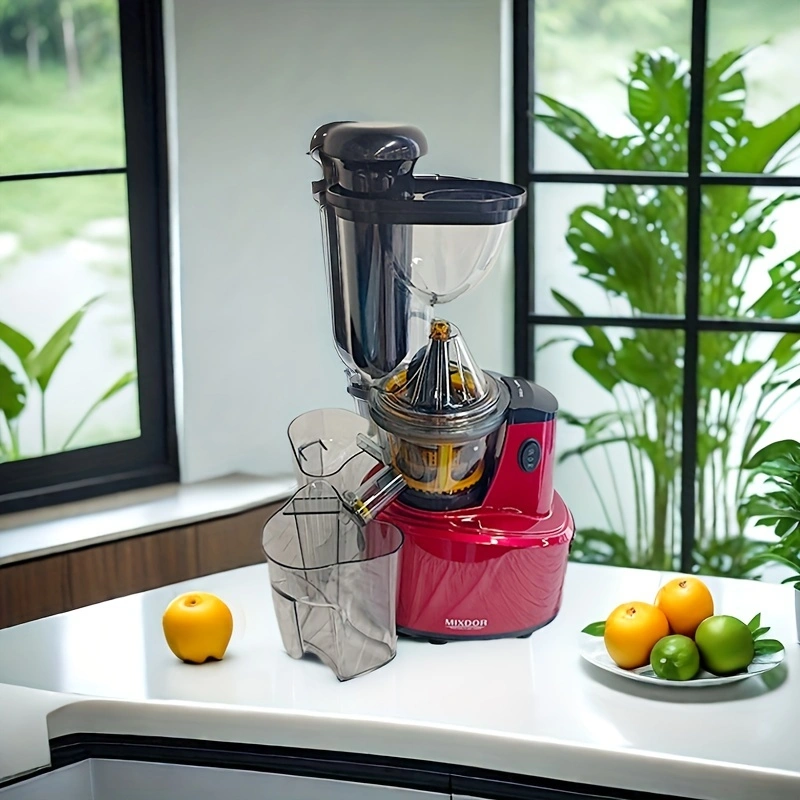 Home Juicer, Multifunctional Slow Juicer with Pulp and Juice Separation, Fully Automatic, Large Diameter, Fruit and Vegetable Juice Extractor