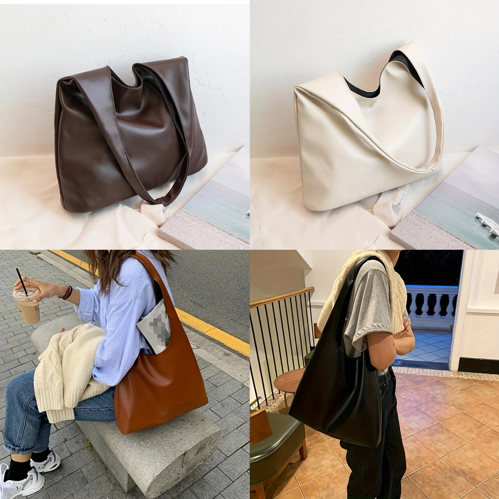 Korean Version Fashion Large Capacity Tote Bag for Women, Trendy Casual Shopping Bag, Internet Celebrity Body Bag, Versatile Handbag for Women, Single Shoulder Underarm Bag