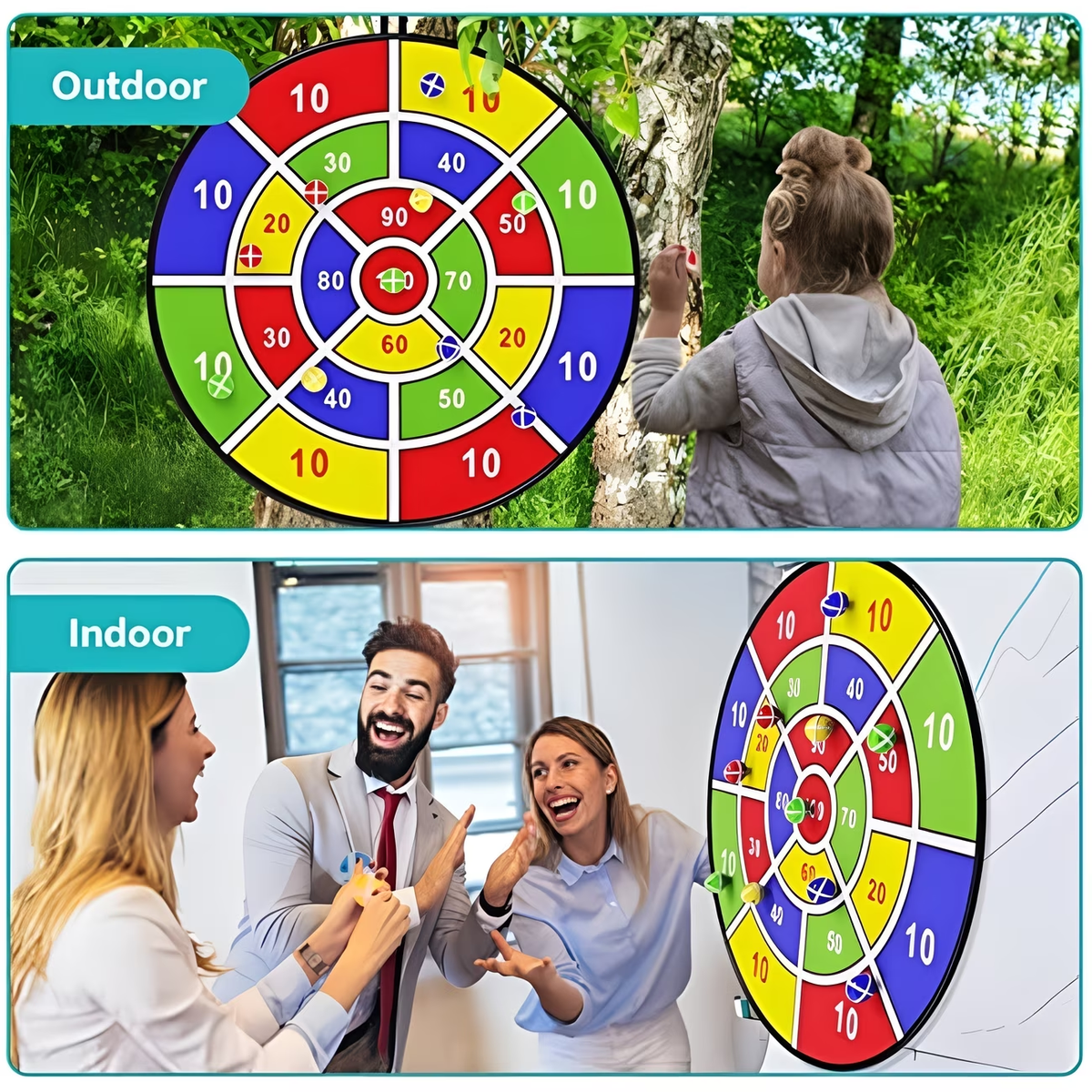 29.13 Inch/74Cm Large New Digital Dartboard, Including One Dartboard, One Hook, And 4dart board+8 Balls