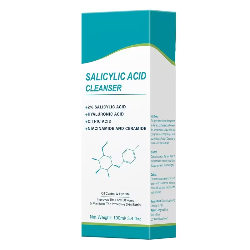Salicylic Acid Deep Cleansing Facial Cleanser Contains Salicylic Acid, Hyaluronic Acid, Citric Acid, Niacinamide, And Ceramides for Moisturizing, Firming, And Oil Control, Suitable for Deep Cleansing -Prone Skin, Ideal for Both Men And Women