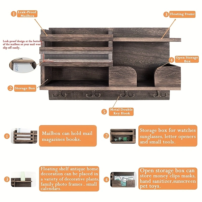 Multi-purpose solid wood multifunctional storage and organization rack