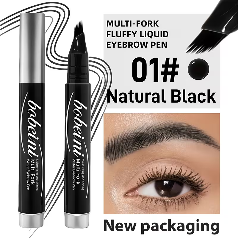 Dual-Effect Quick-Result Waterproof Eyebrow Pencil: Multi-branch Brush Head Design for Defining Each Eyebrow Hair with a Single Stroke + Precise Hairline Filling. Waterproof, Long-lasting Color That Resists Smudging. Three-dimensional Hair-like Flow
