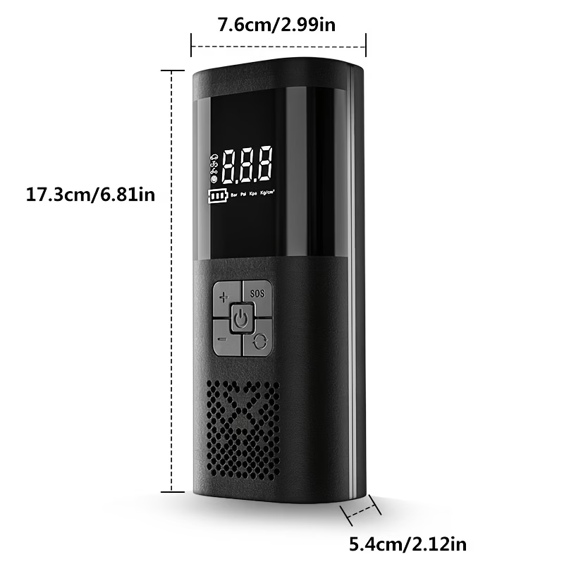 Tire Inflator Portable Air Compressor, 150PSI Car Tire Pump with Tire Pressure Gauge, LED, 3X Quick One-Button Intelligent Cordless Tire Pump Suitable for Cars, Motorcycles, Bicycles, Balls, etc