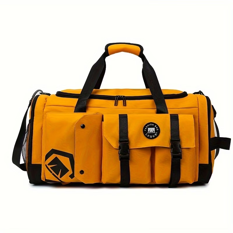 Hidden Strap Large Capacity Travel Backpack, Detachable Single Shoulder Crossbody Bag Strap, Multifunctional Sports Fitness Bag, Independent Shoe Compartment, Large Main Pocket, Front Storage Bag with Side Zipper Pockets