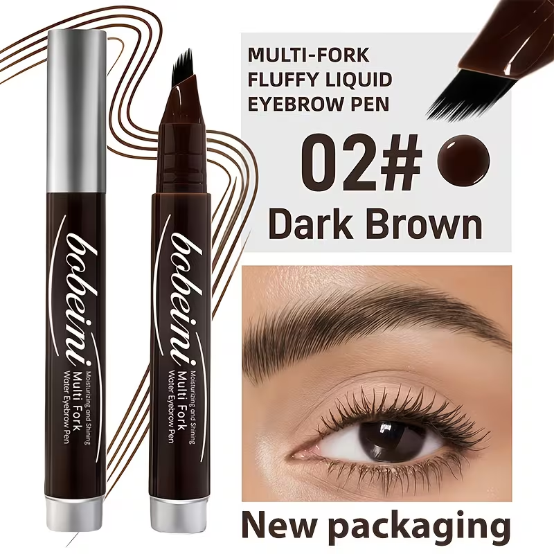 Dual-Effect Quick-Result Waterproof Eyebrow Pencil: Multi-branch Brush Head Design for Defining Each Eyebrow Hair with a Single Stroke + Precise Hairline Filling. Waterproof, Long-lasting Color That Resists Smudging. Three-dimensional Hair-like Flow