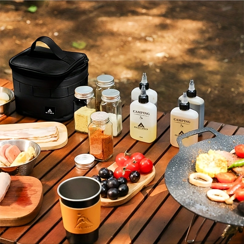 Outdoor condiment storage bag, cutlery storage bag, tote bag/anti-collision bag, multi-functional outdoor storage bag