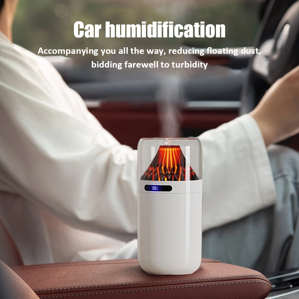 Cute Mini Humidifier with Colorful Ambient Light, USB Powered Small Mist Humidifier for Desk Car Bedroom