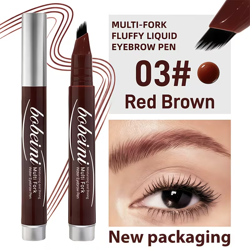 Dual-Effect Quick-Result Waterproof Eyebrow Pencil: Multi-branch Brush Head Design for Defining Each Eyebrow Hair with a Single Stroke + Precise Hairline Filling. Waterproof, Long-lasting Color That Resists Smudging. Three-dimensional Hair-like Flow