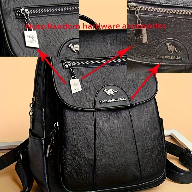 New Large Capacity Women's Backpack, Fashionable Versatile Casual Minimalist Vintage Shoulder Crossbody Bag