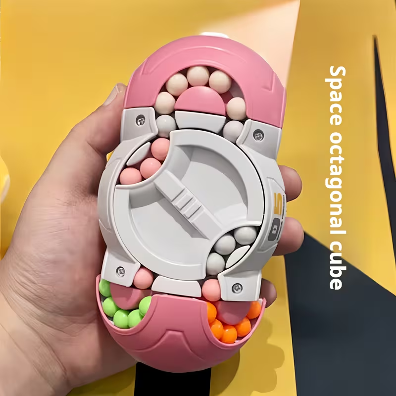 Magic Beans Stress Relief Toy, 3D Multifaceted Space Magic Beans Fingertip Puzzle Toy, Cube Toy, an Interesting Ideal