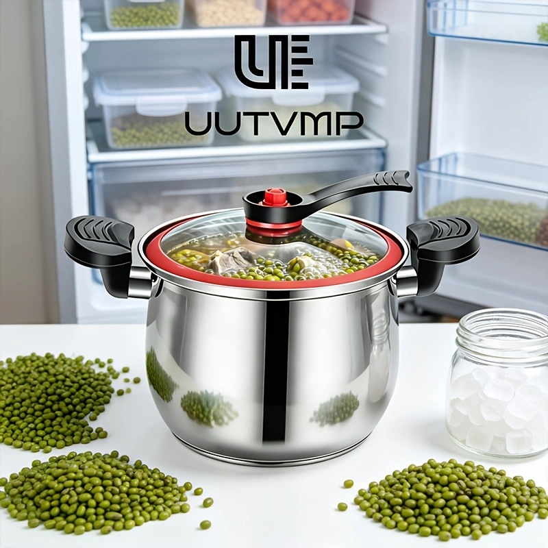 Multifunctional large-capacity stew pot, stainless steel braising pot, stock pot, explosion-proof large-bellied pot