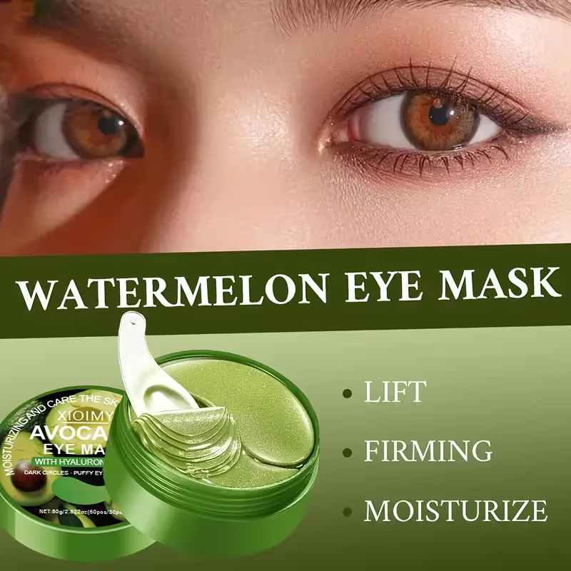 60pcs of Xioimy Avocado Collagen Eye Masks, Highly Moisturizing, And. No Refrigeration Needed, Suitable for All Seasons, Unisex, Eye Care, Moisturizing And, Skincare Routine, Skincare Enthusiasts, Skincare Products, Nourishing Care