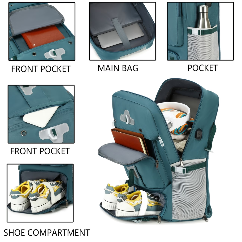 Women'S Travel Backpack, Large Capacity Carry-On Bag, Airline-Approved Backpack with Shoe Compartment, 17-Inch Laptop Backpack, Business Work Gym Weekend Bag, Can Be Used As a Single Shoulder Or Double Shoulder.