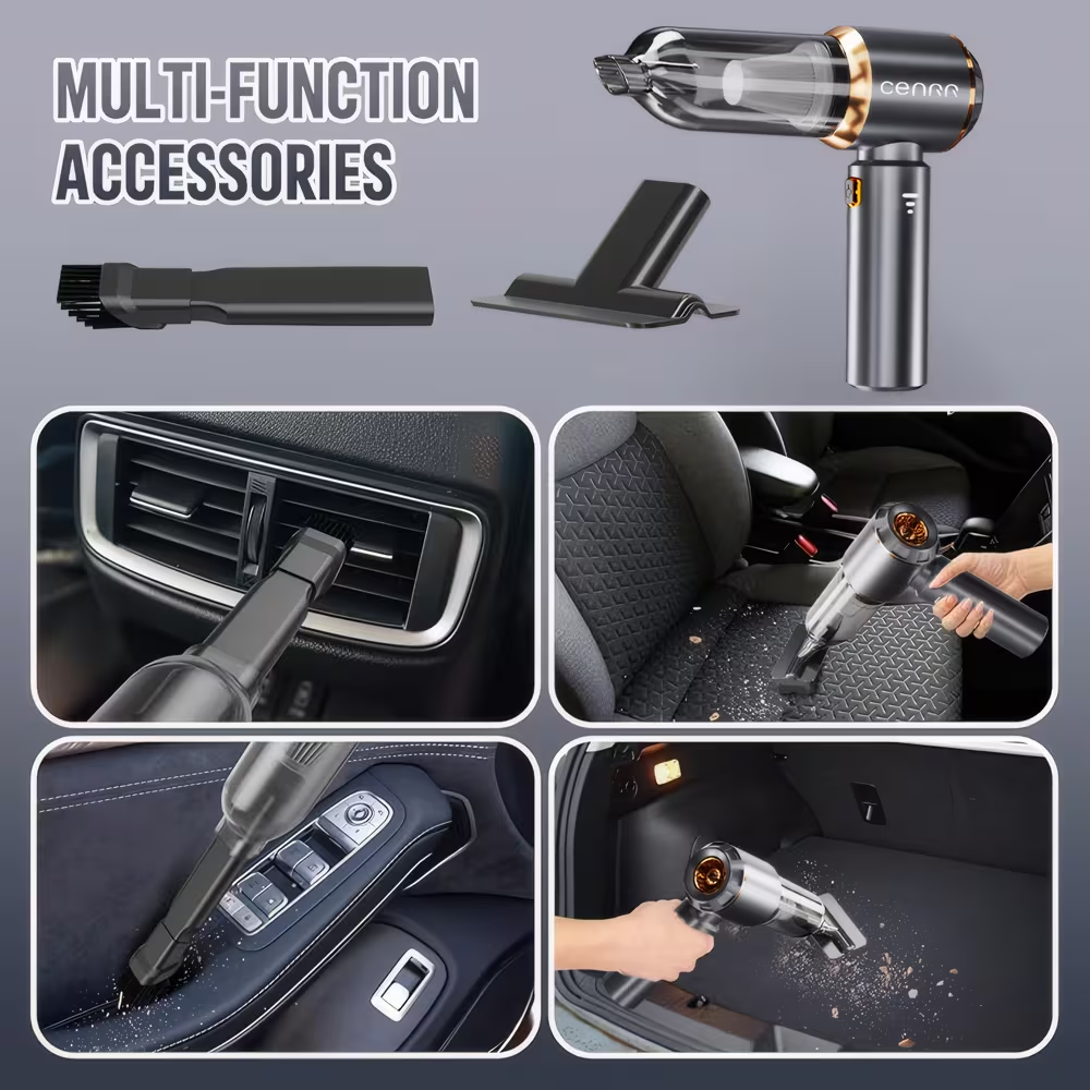 160000PA Car Vacuum Cleaner Portable Cordless Vacuum Cleaner Handheld Wireless Strong Suction Car Cleaner Cleaning Machine Mini Vacuum Cleaner Extractor Vacuum Car Deatiling