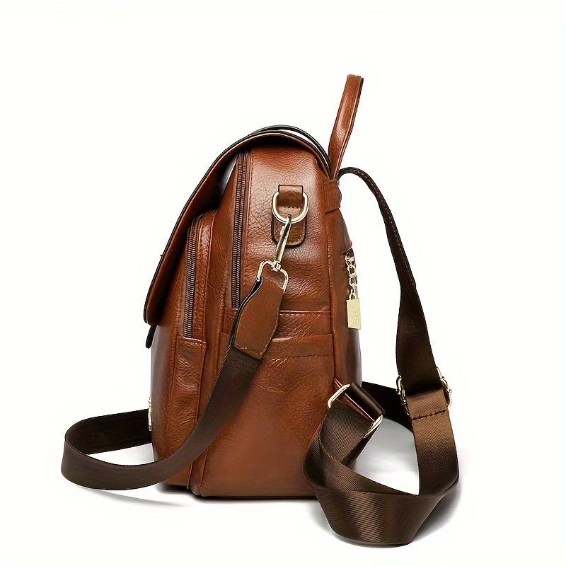 Fashion Easy Women'S Large Capacity Backpack Versatile Soft Trendy Casual Dual-Use Commuter Bag