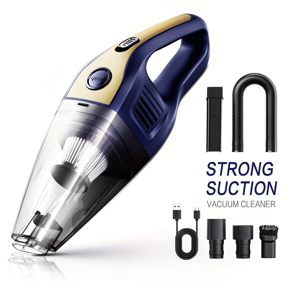 Car Vacuum Cleaner 5000pa Strong Suction, Powerful Handheld Wireless Vacuum Cleaner, USB Charging Long Working, Car Accessories For Men Women, Suitable For Cars, Homes, Offices, Pet Hair Cleaning