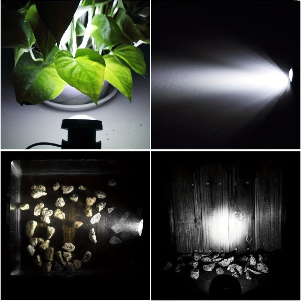TURAOHU Solar Underwater Pond Light, IP65 Submersible Lamps Projector Light, 6LED Spotlight Fish Tank Light for Garden Pool Yard Landscape Outdoor Lighting(1pc/2pcs/3pcs)