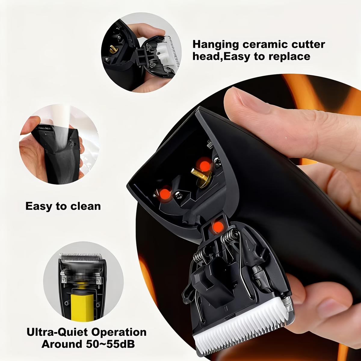 Ball Trimmer for Men - IPX7 Waterproof Body Hair Trimmer, Ceramic Blade, LCD Battery Display, Replaceable Blade Head, Electric Groin & Pubic Shaver