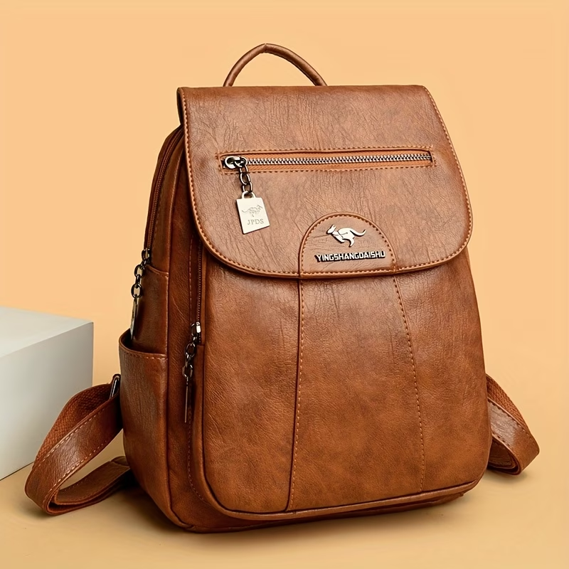 New Large Capacity Women's Backpack, Fashionable Versatile Casual Minimalist Vintage Shoulder Crossbody Bag