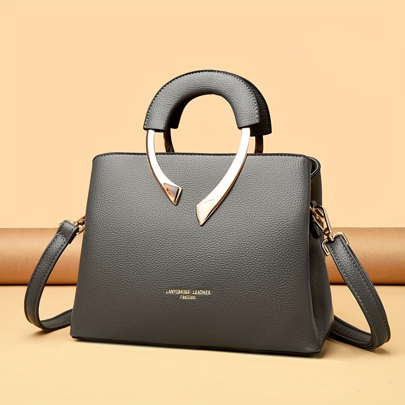 1 Light Luxury Minimalist Style Metal Decorative Handbag |, Zipper Closure, Removable Strap, Suitable for Multiple Scenarios, Multiple Carrying Methods, Lining, Vintage Style