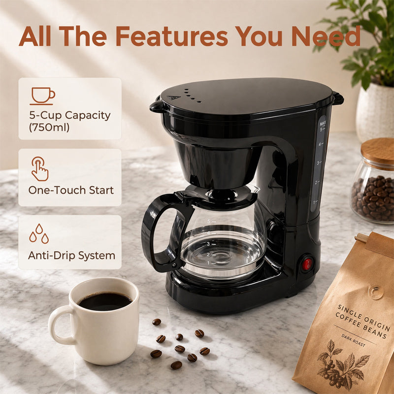 Electric drip coffee maker for home use