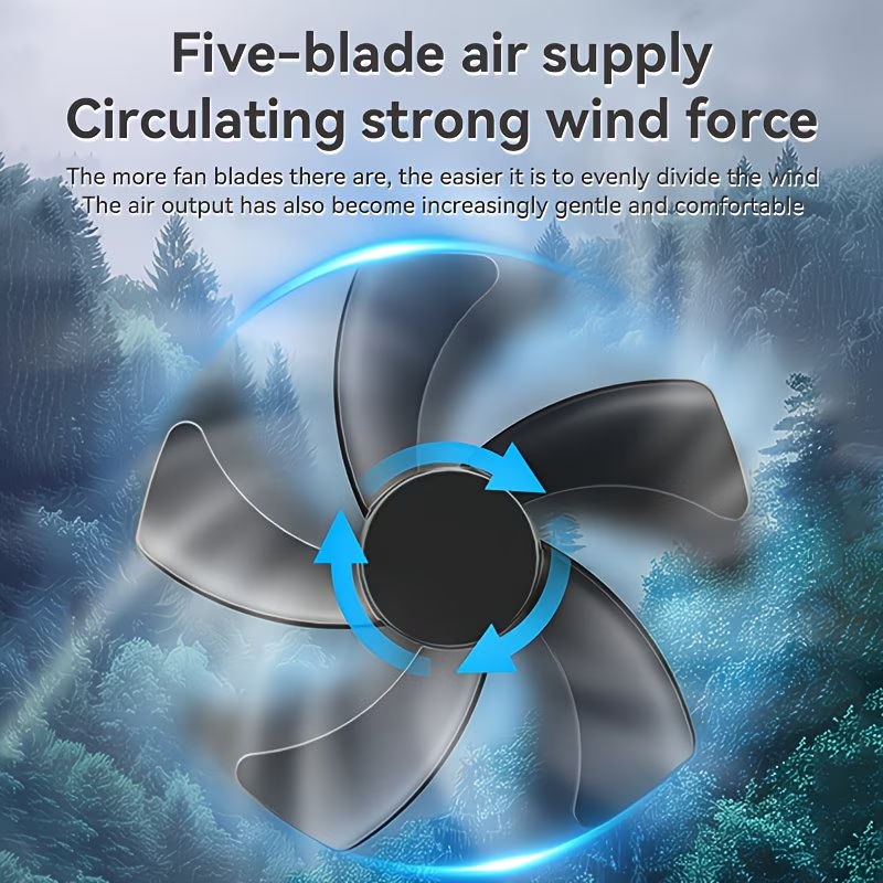 High-power Vehicle Fan, Portable Vehicle-mounted Air Fan with Adjustable Wind Speed, Fast Cooling, Low Noise, Suitable for Cars, Trucks, Vans, Off-road Vehicles, Etc.