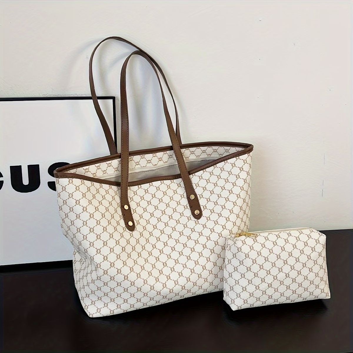 Women'S Vintage Pattern Tote Bag, Large Capacity, Stylish Bag for Work