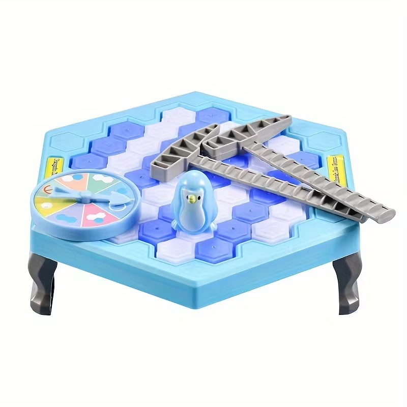 A 55pcs Penguin Ice Breaker Trap Puzzle Game, a 2-4 Player Family Board Game, STEM Toy for Kids, Logic Thinking Training, Multiplayer Interactive Parent-Child Strategy Game, Birthday Gift for Boys and Girls Ages 3+