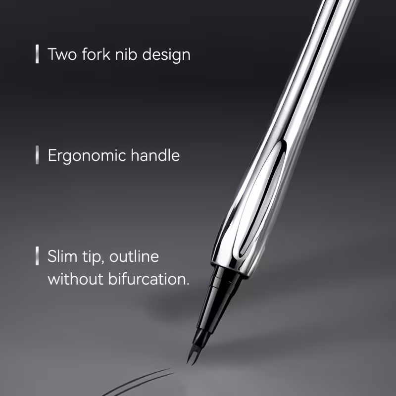 Dual-ended Precision Eyebrow Pencil, Two Functions in One, Quick Shaping, Fine and Natural, Waterproof and Sweat-resistant, Even Ink Flow, Suitable for Beginners, Precise and Smooth, Easy to Carry, Birthday Gift, Halloween, Music Festival
