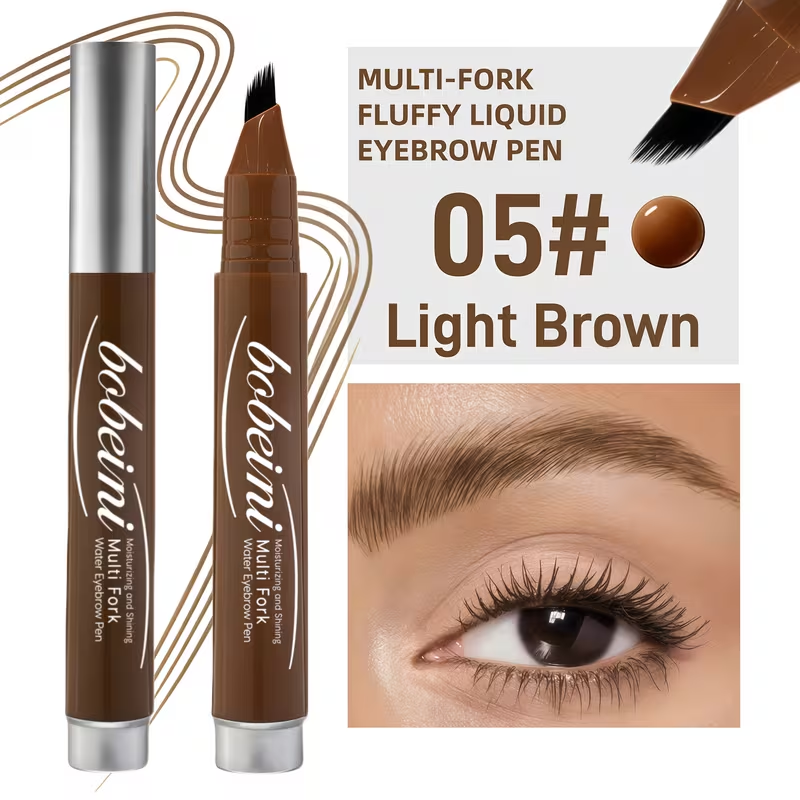 Dual-Effect Quick-Result Waterproof Eyebrow Pencil: Multi-branch Brush Head Design for Defining Each Eyebrow Hair with a Single Stroke + Precise Hairline Filling. Waterproof, Long-lasting Color That Resists Smudging. Three-dimensional Hair-like Flow