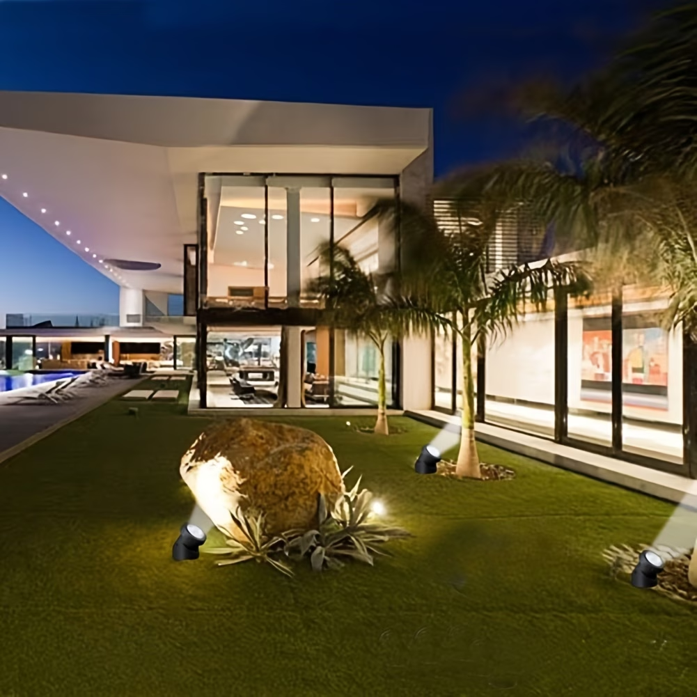 TURAOHU Solar Underwater Pond Light, IP65 Submersible Lamps Projector Light, 6LED Spotlight Fish Tank Light for Garden Pool Yard Landscape Outdoor Lighting(1pc/2pcs/3pcs)
