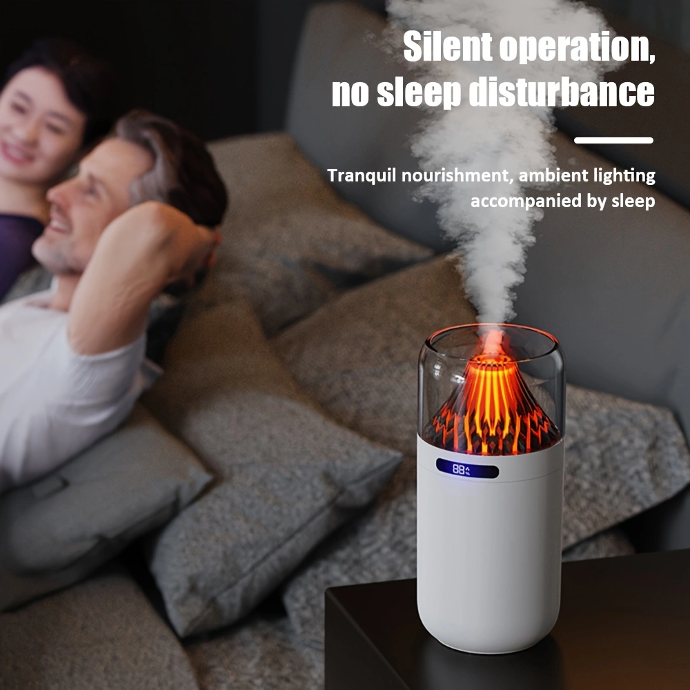 Cute Mini Humidifier with Colorful Ambient Light, USB Powered Small Mist Humidifier for Desk Car Bedroom