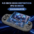 Portable Retro Gaming - and Multimedia Entertainment Device - 4.5-inch IPS HD Screen | Crystal Buttons with Built-in Stand - Supports Video Playback, OTG, Emergency Phone Charging, USB Charging