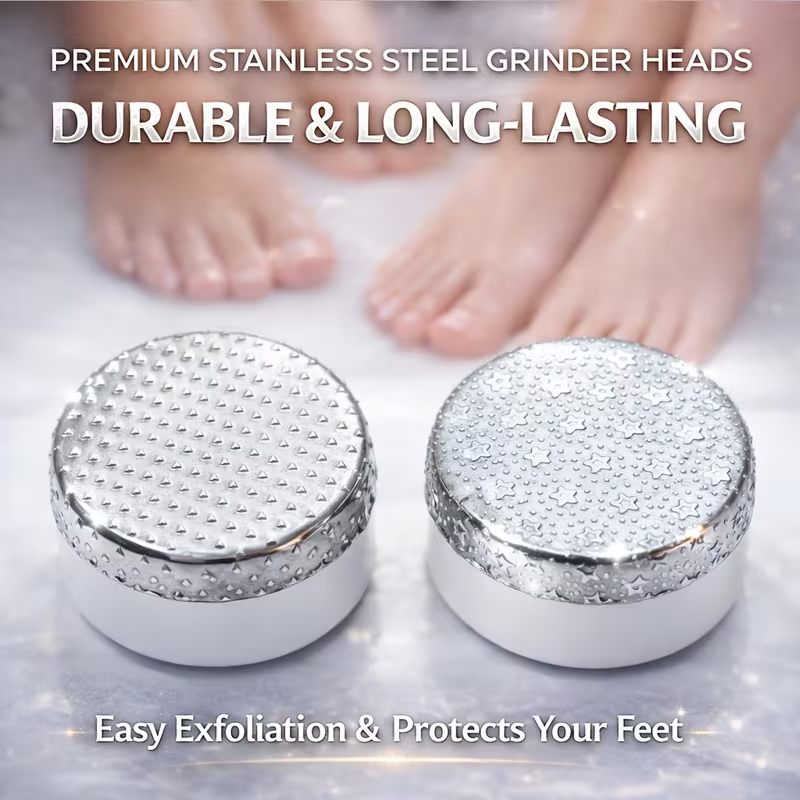 Electric Foot File, Automatic Callus Remover, Portable Electric Pedicure Device with One-Button Control for Hard and Cracked Skin, Rechargeable and Replaceable Heads, Pedicure Kit for Men and Women with Cracked Heels and Dead Skin, Christmas Gift