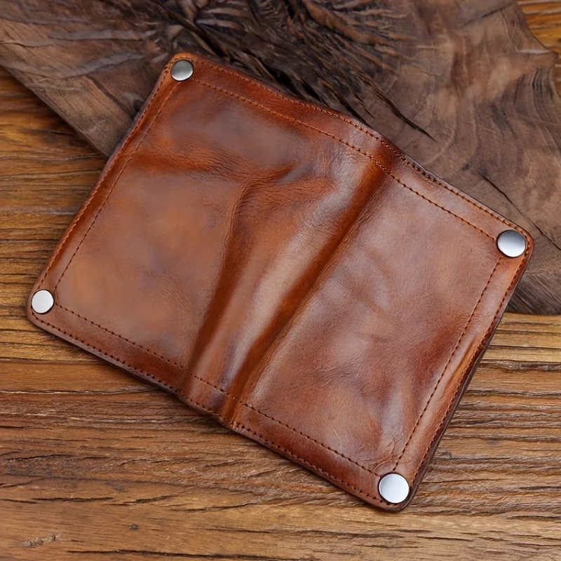 Retro Vegetable Tanned Leather Handmade Wallet Men'S Genuine Leather Zipper Bag Multi-Card Slot First Layer Cowhide Handmade Old Large Capacity
