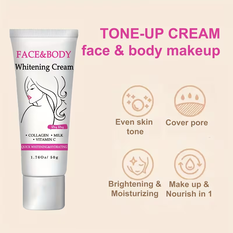 Brightening Cream for Face And Body - Tone-Up Cream, Ideal for Makeup on Face, Neck, Underarms, Joints, And More, Gentle Formula, Provides Brightening And Hydration, Suitable for Both Men And Women, 50G/1.76Oz
