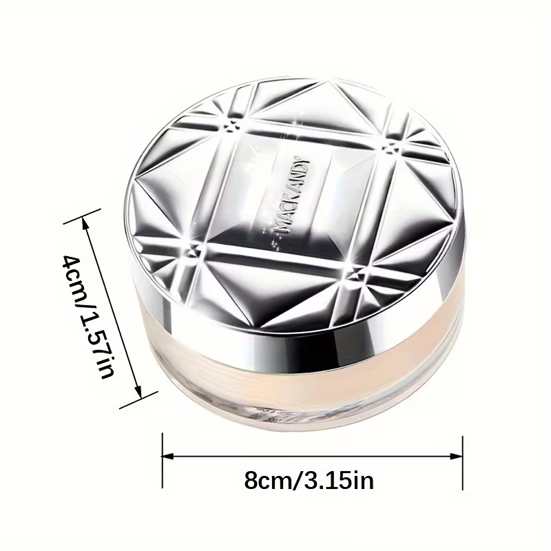 24g MACKANDY Setting Powder/Oil Control, Waterproof, Sweat-Resistant, Fine Texture/Ivory White for Fair Skin, Natural Shade for Healthy Skin, Rose Pink for All Skin Tones, Natural Glow