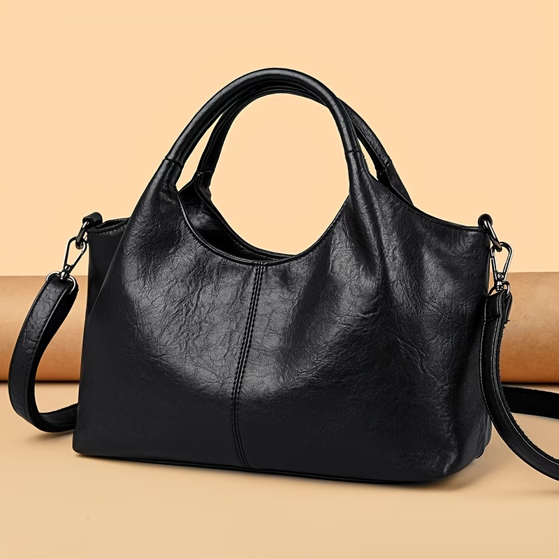 Handbag Handbag High-Quality PU Wo 's Hand Carry Simple Casual Handbag Banquet Shopping Travel Handbag