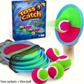 Shun Fei Kids Outdoor Sports Ball Toy - Toss & Catch Game with 2 Rackets & & Pink High-Index Plastic, Durable Backyard Beach Toy for Family Fun, Easter Gift for Kids & Adults, Outdoor Play, Playful Design, Sturdy Construction