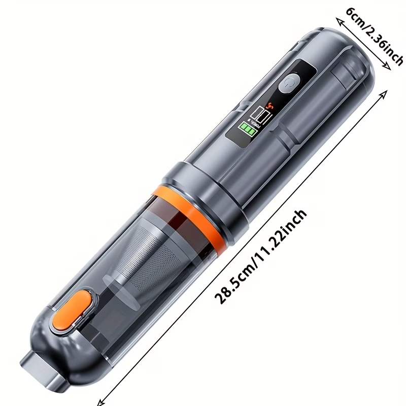 100W Handheld Vacuum Cleaner with Powerful Suction | Upgraded Brushless Motor, Rechargeable Lithium Battery, Suitable for Car, Home, and Office Use, Comes with Cleaning Hose