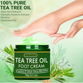 LUCK MUSN Tea Tree Oil Foot Cream - 2oz with Aloe Vera, Hyaluronic Acid & Honey, Suitable for Dry Skin, Suitable for All Skin Types