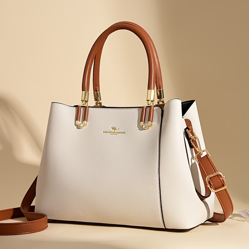 Ladies' Handbag, Fashionable Large-Capacity Elegant Commuter Bag with Detachable and Adjustable Shoulder Strap, Can Be Worn as a Shoulder or Crossbody Bag